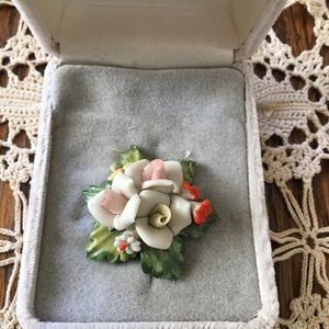 Capodimonte Floral Brooch
